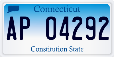 CT license plate AP04292