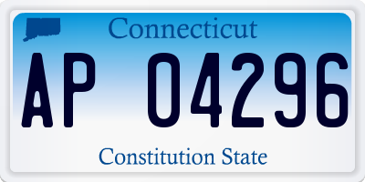 CT license plate AP04296