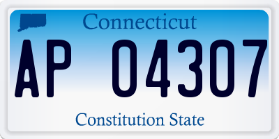 CT license plate AP04307