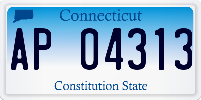 CT license plate AP04313