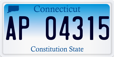 CT license plate AP04315