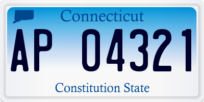 CT license plate AP04321