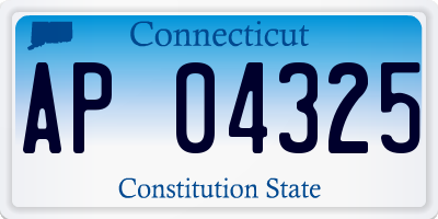 CT license plate AP04325