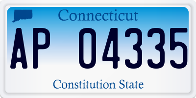 CT license plate AP04335