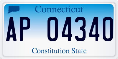 CT license plate AP04340