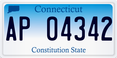 CT license plate AP04342