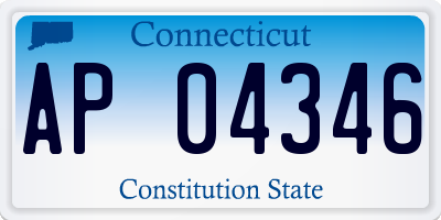 CT license plate AP04346