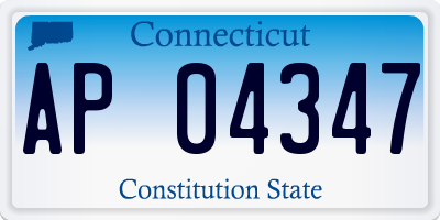 CT license plate AP04347