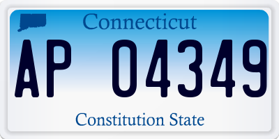 CT license plate AP04349