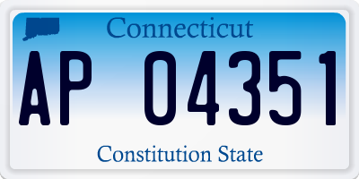 CT license plate AP04351
