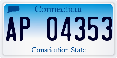 CT license plate AP04353
