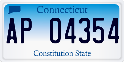 CT license plate AP04354