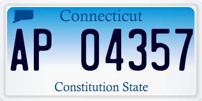 CT license plate AP04357