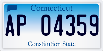 CT license plate AP04359
