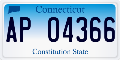 CT license plate AP04366