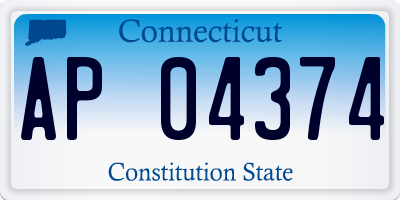 CT license plate AP04374