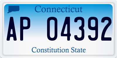 CT license plate AP04392