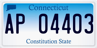 CT license plate AP04403