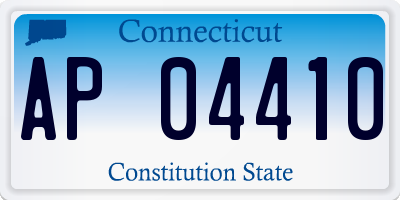 CT license plate AP04410