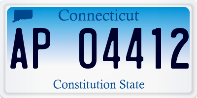 CT license plate AP04412