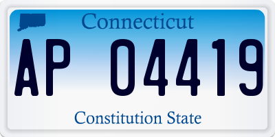CT license plate AP04419