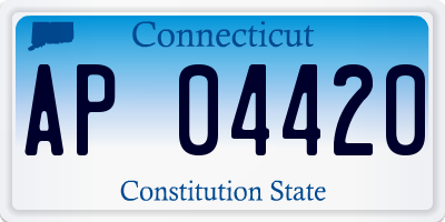 CT license plate AP04420
