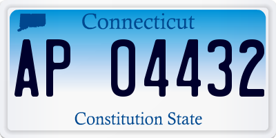 CT license plate AP04432