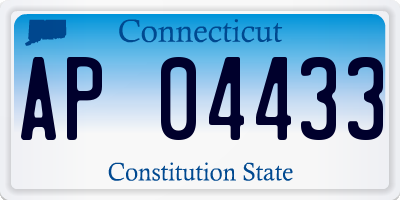 CT license plate AP04433