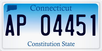 CT license plate AP04451