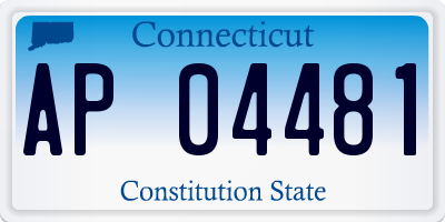 CT license plate AP04481