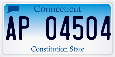 CT license plate AP04504