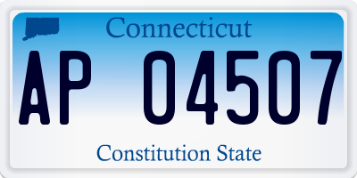 CT license plate AP04507