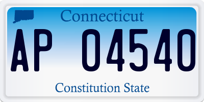 CT license plate AP04540