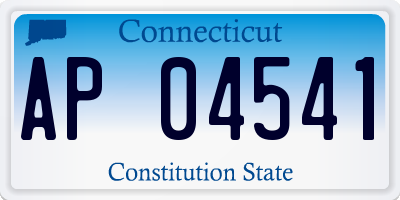 CT license plate AP04541