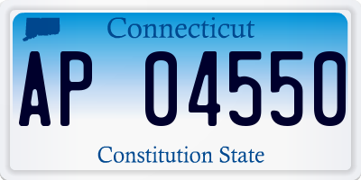 CT license plate AP04550