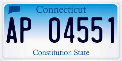 CT license plate AP04551