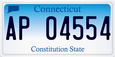 CT license plate AP04554