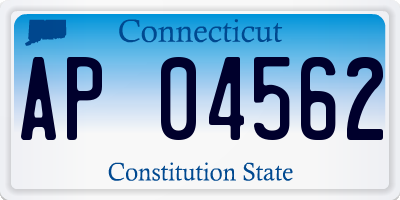 CT license plate AP04562