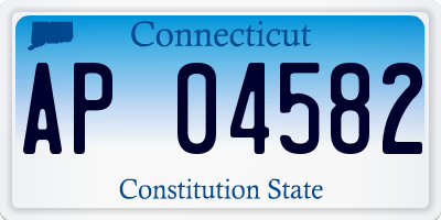 CT license plate AP04582