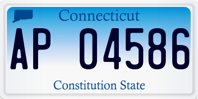 CT license plate AP04586