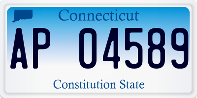 CT license plate AP04589