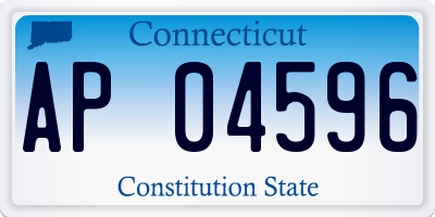 CT license plate AP04596