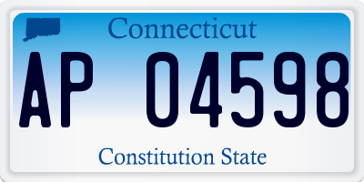 CT license plate AP04598