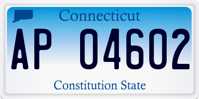 CT license plate AP04602