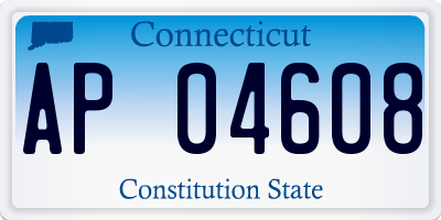 CT license plate AP04608