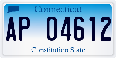 CT license plate AP04612