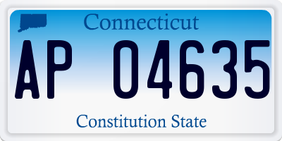 CT license plate AP04635