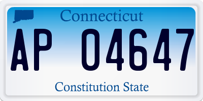 CT license plate AP04647