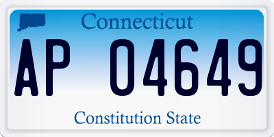 CT license plate AP04649