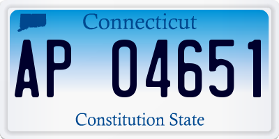 CT license plate AP04651
